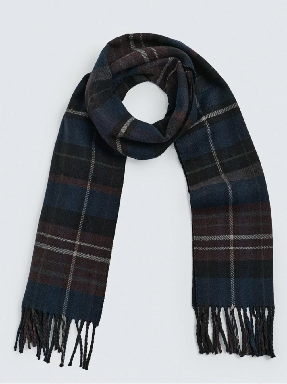 ZARA Double-Sided Plaid Scarf 🧣 Men’s- one‎ size